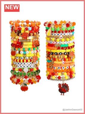 40 Pcs Stretch Stackable Elastic Layering Friendship Bracelets Boho Summer